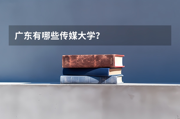 广东有哪些传媒大学？