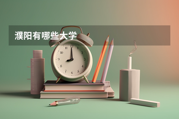 濮阳有哪些大学