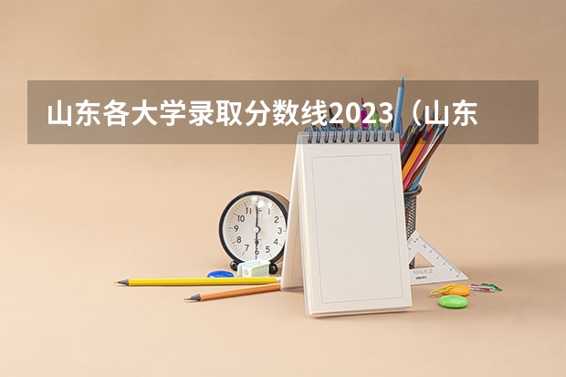 山东各大学录取分数线2023（山东高考本科分数线）