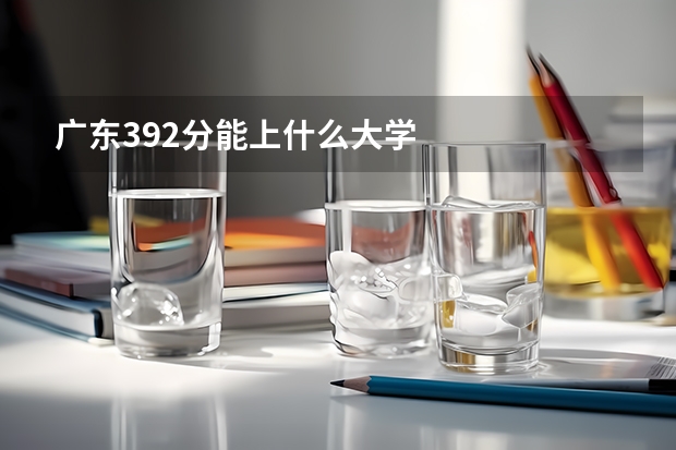广东392分能上什么大学