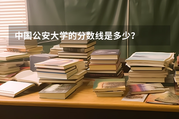 中国公安大学的分数线是多少?