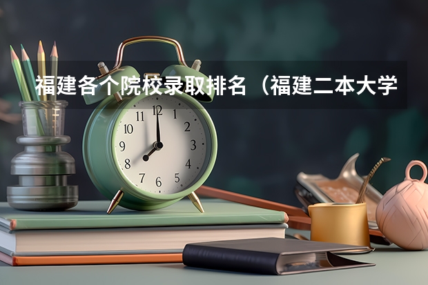 福建各个院校录取排名（福建二本大学排名表）