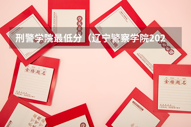 刑警学院最低分（辽宁警察学院2023分数线）