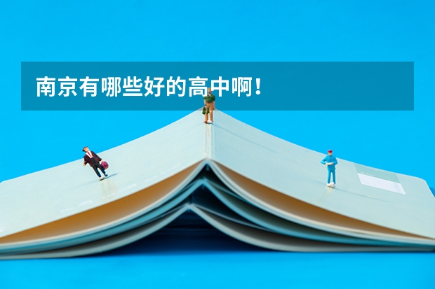 南京有哪些好的高中啊!