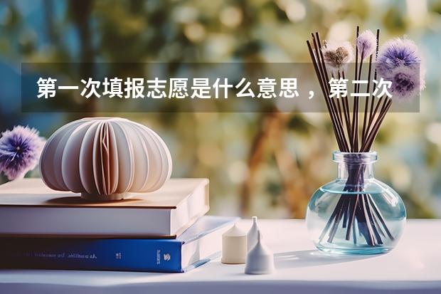 第一次填报志愿是什么意思 ，第二次填报志愿呢？