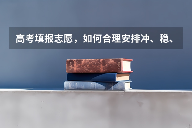 高考填报志愿，如何合理安排冲、稳、保三档？