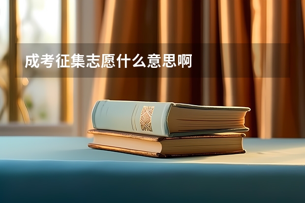 成考征集志愿什么意思啊