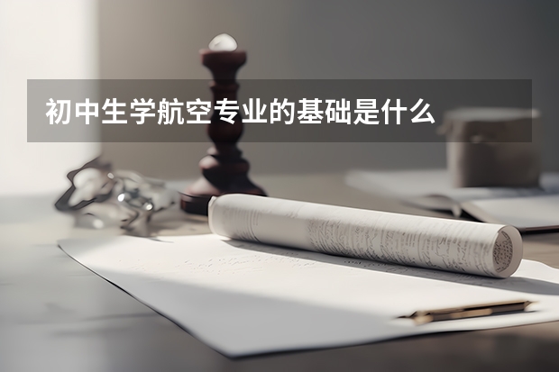 初中生学航空专业的基础是什么
