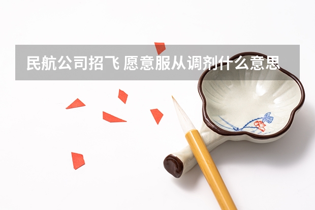民航公司招飞 愿意服从调剂什么意思