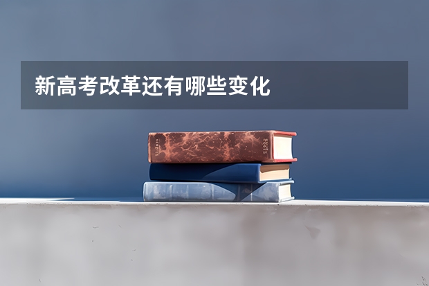 新高考改革还有哪些变化