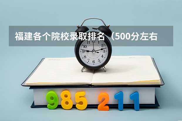 福建各个院校录取排名（500分左右大学排名）
