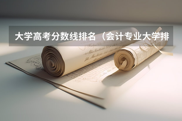 大学高考分数线排名（会计专业大学排名及分数线）